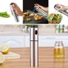 Silver Stainless Steel Oil Sprayer Spice Tools Olive Pump Spraying Bottle Can Jar Pot Tool