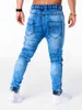 Hommes Jeans Cordon Taille Haute Desighner Jean Pantalon D'été Hommes Vêtements Biker Droite Denim Lavé Pantalon Pantalon Noir Bleu 211111