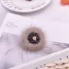 Pins Brooches Antumn Real Fur Ball Flower Women Wedding Jewelry Safety Scarf Ladies Cost Lapel Pin Gifts Seau22