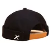 Летняя шапка-бини унисекс без полей в виде дыни, металлическая эмблема с логотипом в стиле ретро, хип-хоп, уличные танцы, регулируемая шляпа-докер, матросская шляпа8992722
