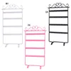 4 Layers 48 Holes Metal Jewelry Display Shelf Earring Storage Rack Jewelry Organizer Square Type Home Storage Accessories 210705