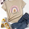 Be Kind Heart Graphic Tee Khaki Kawaii Cute Summer Fashion Casual Divertente 100% cotone O collo T-shirt da donna Harajuku Hipster Top 210518