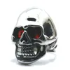 Cluster Rings US Size 7 To 13 Mens Boys 316L Stainless Steel Rock Red Stone Eyes Skull Ring Est