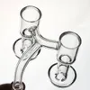 Double Head Terp Vacuum Banger Accessoires pour fumer de haute qualité avec bord biseauté 10 mm 14 mm 19 mm Joint transparent Fit 3 perles pour verre Bongs Dab Rigs 834 835