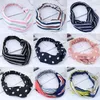 Haarschmuck Böhmen Druck Dot Streifen elastisches Stirnband Mode Make-up Gesicht waschen Yoga Turban für Frauen Mädchen Trendy Knoten Kreuz