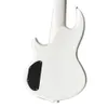 Factory Outlet-8 Strings White Neck-thru-body Electric Bass Guitar with 24 Frets,maple Fretboard
