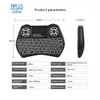 Mini teclado wireles i9 plus colorido backlight air mouse com touchpad controle remoto trabalho para android tv boxtv pcprojectorx4915736