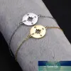 Skyrim Compass Bracciale da donna in acciaio inossidabile color oro con ciondolo rotondo regolabile braccialetti a maglie a catena regalo di gioielli per un amico