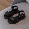 Sandalet Çocuk Toddler Kız Ayakkabı 2022 Moda Hookloop Kaygan Yaz Platformu Nefes Düz Çocuklar Plaj