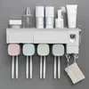 Dispenser automatico per spremiagrumi per dentifricio con portaspazzolino automatico con supporto per montaggio a parete per tazza Accessori per il bagno Set di accessori per il bagno 210322