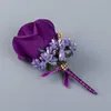 Broche de mariage fleurs artificielles Simulation Rose décorations boutonnière