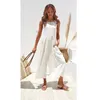 Women's Jumpsuits & Rompers 2021 Summer Jumpsuit Women Long Overalls Beach Loose Casual Solid Boho Sleeveless Female Wide Leg Pants