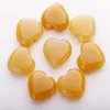 Natural Crystal Stone Party Favor Heart Shaped Gemstone Ornaments Yoga Healing Crafts Decoration 30MM Free DHL