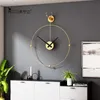 Iron Wall Clock Home Decoration Office stora väggklockor Modern designmonterad Mute Watch Europeiska dekorativa hängande klockor 210325