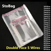 STOBAG 100ピースクリア自己粘着セロセロハンバッグセロハンバッグ自己シールのビニール袋衣料品ジュエリー包装キャンディーopp resealableable