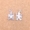 80 sztuk Antique Srebro Brąz Plated Snowman Ski Charms Wisiorek DIY Naszyjnik Bransoletka Bransoletka Ustalenia 24 * 14mm