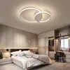 Decorazione rotonda della lampada da soffitto a LED per la camera da letto Soggiorno Lampadario a cerchio dimmerabile nero lustro Luci per interni