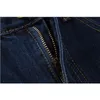 Breda ben denim byxor kvinnor knä längd retro streetwear raka mörkblå jeans kläder hajuku knappar design lösa rumpan 210515