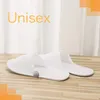 Disposable Slippers Men and Women 12 Pairs Closed Toe Fit Size for Hotel Spa Guest Used White