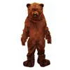 Costume de mascotte d'ours brun d'Halloween Personnage de thème de dessin animé Carnaval Festival Déguisement Noël Taille adulte Fête d'anniversaire Tenue d'extérieur