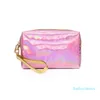 Women Fashion Cosmetic Bage Pink Laser Makeup Bag Zipper Make Up Protcizer Storage Storage Pouches Beachety Boxy Box281a