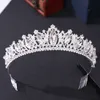 KMVEXO Crystal Bridal Tiaras Crown with Combs Pageant Diadema Collares Princess Headpieces Wedding Hair Accessories 220224