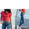 CatonATOZ 2142 Mom Jeans Frau Vintage Star Stickerei Stretch Denim Hosen Weibliche Dünne Hosen Für Frauen 210809