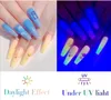 10 rotoli/scatola Decorazioni per unghie fluorescenti con effetto luce diurna Qualità dell'autoadesivo della lamina per unghie con trasferimento luminoso