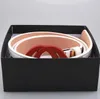 Designer Belt Classic fashion casual letter smooth buckle womens mens leather belt width 3.8cm with orange box size 105-125