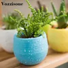 Mini Colourful Round Plastic Plant Flower Succulent Pot Garden Home Office Decor Planter Desktop Decorative Pots Planters &