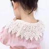 Hair Accessories Embroidery Floral Baby Bibs Kids Lace Fake Collar Shawl Hollow Ruffled Bib Children Girls Clothes