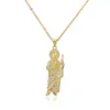 Pendant Necklaces Classic Grim Reaper Priest Design Necklace For Women Men Gold Chain Luxury Bling Cubic Zirconia Jewelry Wholesale