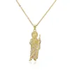 Pendant Necklaces Classic Grim Reaper Priest Design Necklace For Women Men Gold Chain Luxury Bling Cubic Zirconia Jewelry Wholesal3039982