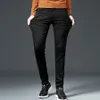 Prue Black Men Slim Elastic Italy Eagle Brand Autumn Fashion Businers Man Classic Cotton Jeans Denim Pants 210320