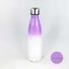 DIY Сублимационные 17 унции Cola Bottle с градиентом Color 500ML из нержавеющей стали Кола в форме воды бутылки с двумя стенками изолированные колбы