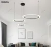 Hängsmycke Lampor Modern Minimalistisk Nordisk Matsal Lampa Sovrum Hall Studie Cirkel Belysning Living Landelier CD50 W07