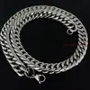 7quot40quot zware charme 316L roestvrij staal 20 mm zilverkleur Cuban Curb Link Chain Mens Boys ketting of armband cool jood6742323