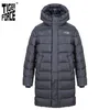 Tiger Force Winter Jacket dla mężczyzn Długie Czarne Ciepłe Męskie Sporty Dorywczo Moda Gruba Outdoor Men's Coat Parka 70701 211214