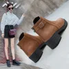 Kvinnors 2021 Vinter Martin Boots British Heel Plus Storlek 35-43 Högkvalitativa Outdoor Comfort Moccasins