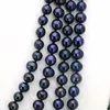Черные пресноводные жемчужины длинные 7-8 мм 100 дюймов DIY женские моды ювелирные изделия изготовления красивое ожерелье цельно и в розницу