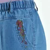 Jeans décontractés s femme été femmes mollet-longueur denim pantalon maman taille haute plus taille jean pour femme jeans mujer 210720