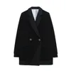 Black Blazer Women Spring Oregular Stripe Patchwork Femlae Jacket Coat Femme Streetwear 210608
