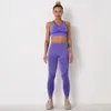 Pantaloni a due pezzi da donna in 5 colori Hipsterme Set da yoga senza cuciture per donna Completi da palestra Reggiseni sportivi Leggings da fitness Tuta da allenamento Abbigliamento sportivo Abbigliamento sportivo