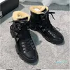 Winter-Martin-Stiefel mit Bindegürtel, warme Schneestiefel, Markenschuhe für Männer und Frauen, echtes Leder, kurze Stiefel mit dickem Boden, groß