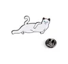 Nieuwe Animal Cartoon Emaille Grappige Luie Katten met Banaan Ontwerp Broche Pins Button Revers Corsage Badge voor Vrouwen Mannen Kind Mode-sieraden Gift