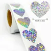 500pcs Laser Blank Love Heart Stars Round Stickers Handmade Decoration Holiday Birthday Party 1''Sealing Label Sticker