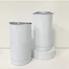 Blank DIY 12oz Sublimation Straight Cup Stainless Steel Wine Tumbler Coffee Milk Mug Vacuum Insulated Car Water Bottle Home Party Supplies