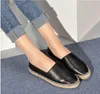 Spring Autumn Fashion Women Espadrilles Shoes Woman Casual Loafers Real äkta läderstilar Platt Slip-On Platform Klänning Sko Storlek 34--42