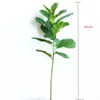60-122CM 3 Fork Artificial Banyan Branch Ground Green Fake Plants Realistic Plastic Palm Tree DIY Landscaping Home Year Deco Decorative Flow