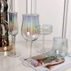Copa de cristal sin plomo de tulipán de 150-400ml, copa de vino tinto acanalada creativa, whisky, copa de champán, regalo de vacaciones, copa de vino 210326